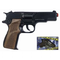 GONHER – PISTOLET DE POLICE NOIR 8 COUPS – MÉTAL